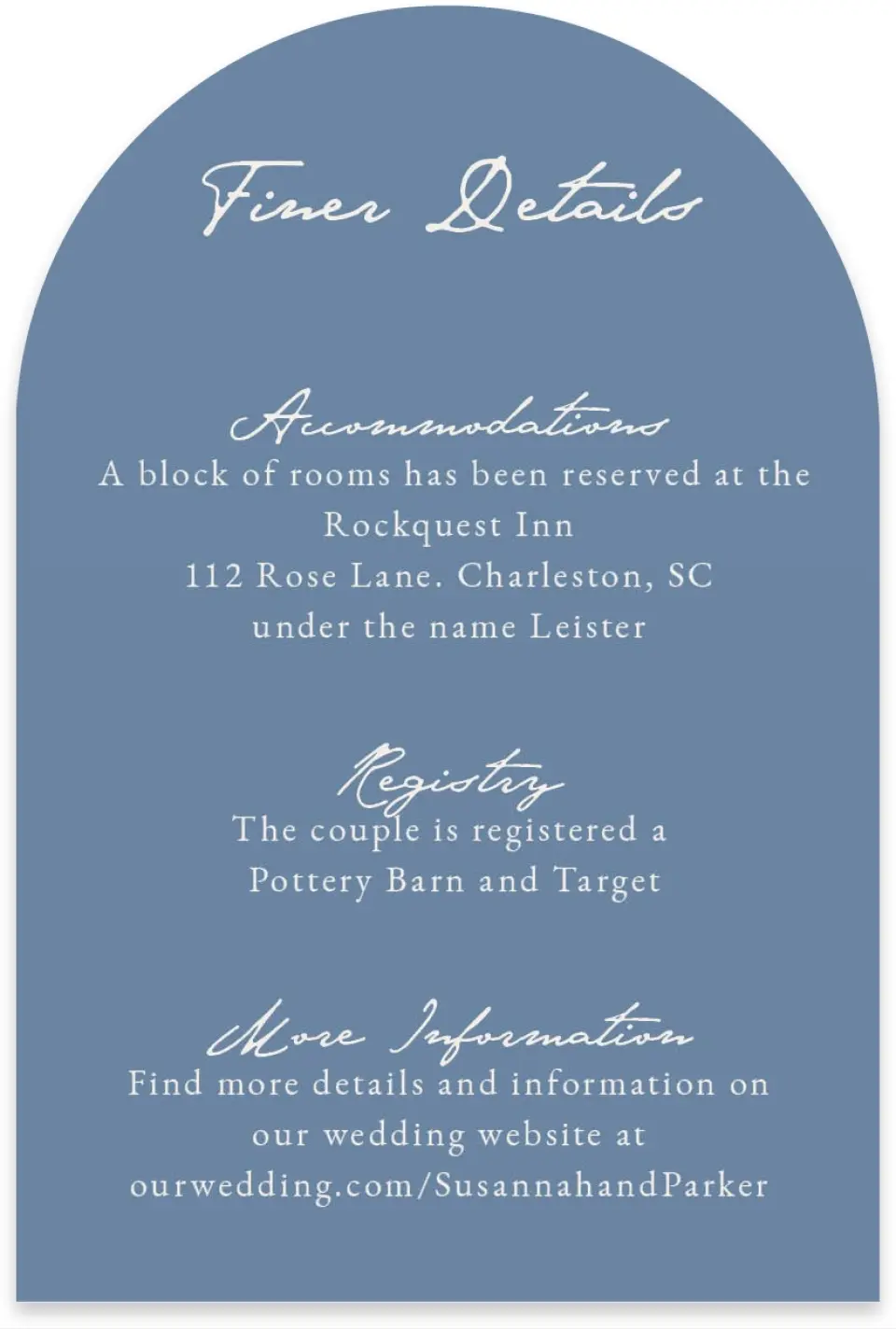 This is a 4" x 6" Wedding Invitation Enclosure Card called Rosewood printed in full color on Luxe Satin paper