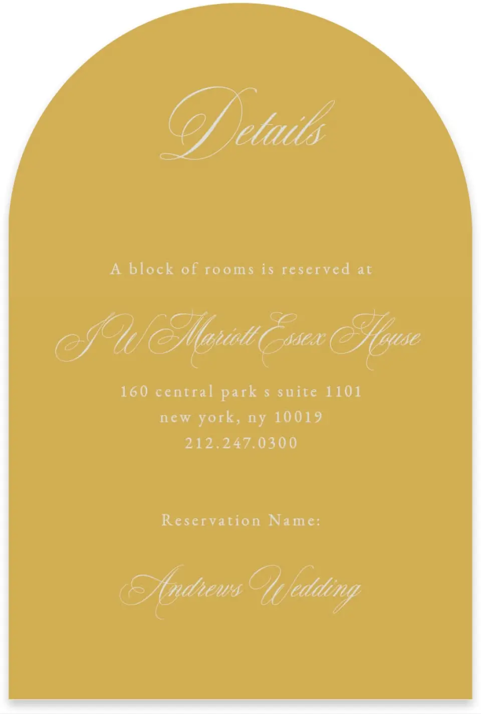 This is a 4" x 6" Wedding Invitation Enclosure Card called Forever Favorite printed in full color with Silver foil on Luxe Satin paper