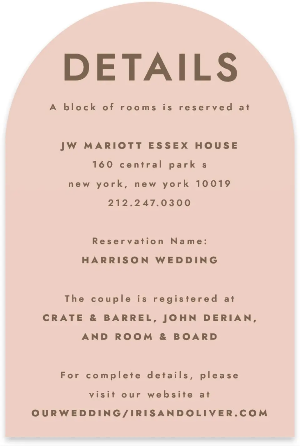 This is a 4" x 6" Wedding Invitation Enclosure Card called Serendipity & Stripes printed in full color on Luxe Satin paper