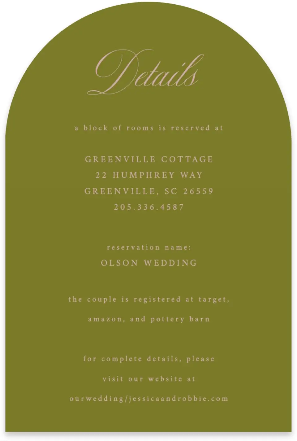 This is a 4" x 6" Wedding Invitation Enclosure Card called Love Off Script printed in full color on Luxe Satin paper