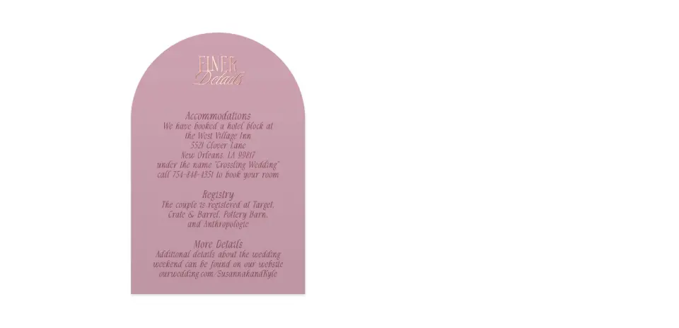 Wedding Invitation Shapes