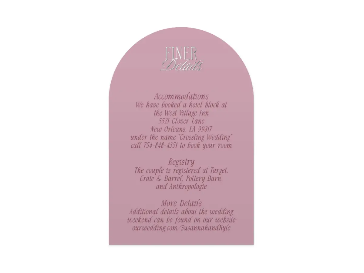Wedding Invitation Shapes