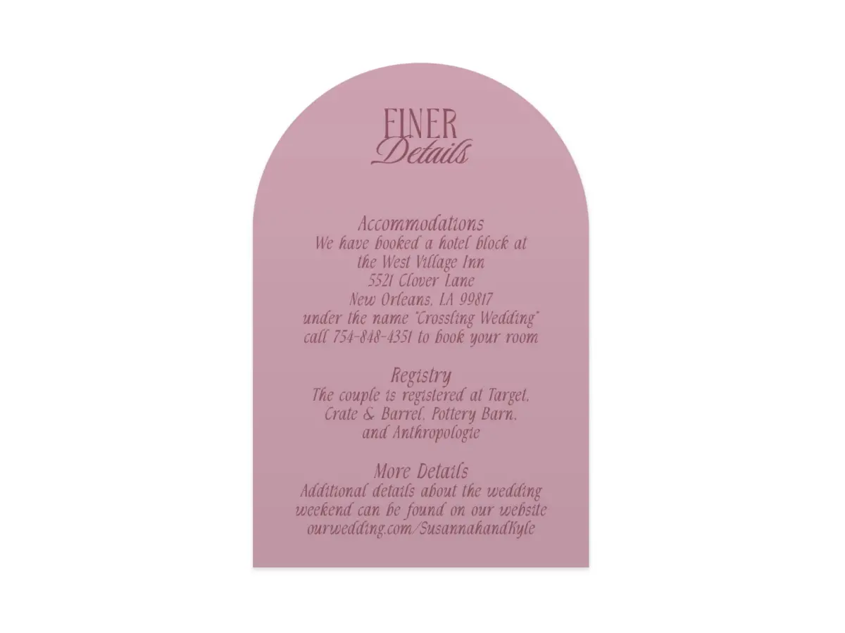 Wedding Invitation Shapes