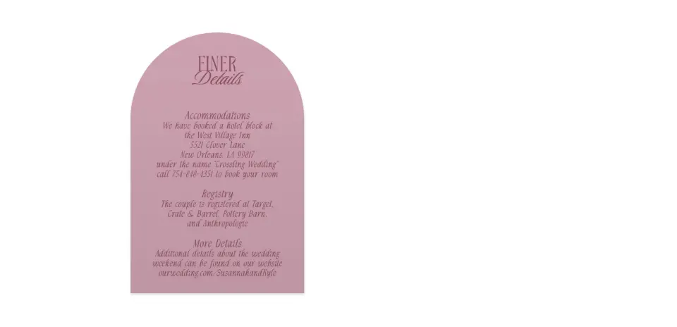 Wedding Invitation Shapes