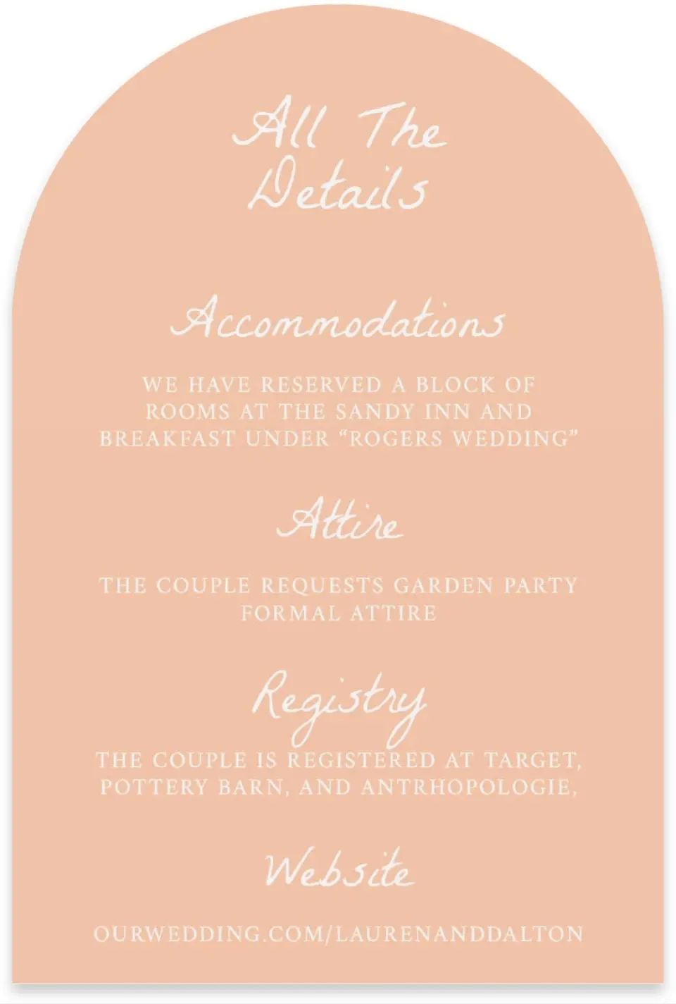 This is a 4" x 6" Wedding Invitation Enclosure Card called Ever After Blooms printed in full color on Luxe Satin paper