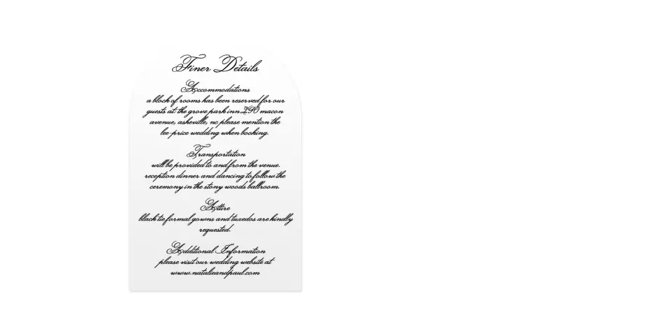 Wedding Invitation Shapes