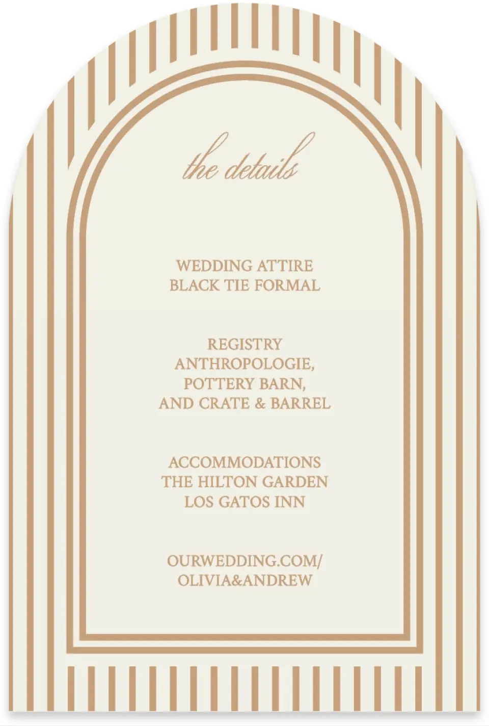 This is a 4" x 6" Wedding Invitation Enclosure Card called Beaded Veil printed in full color with Gold foil on Luxe Satin paper