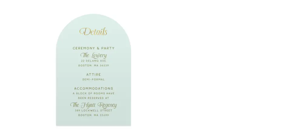 Wedding Invitation Shapes