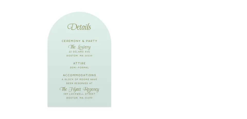 Wedding Invitation Shapes