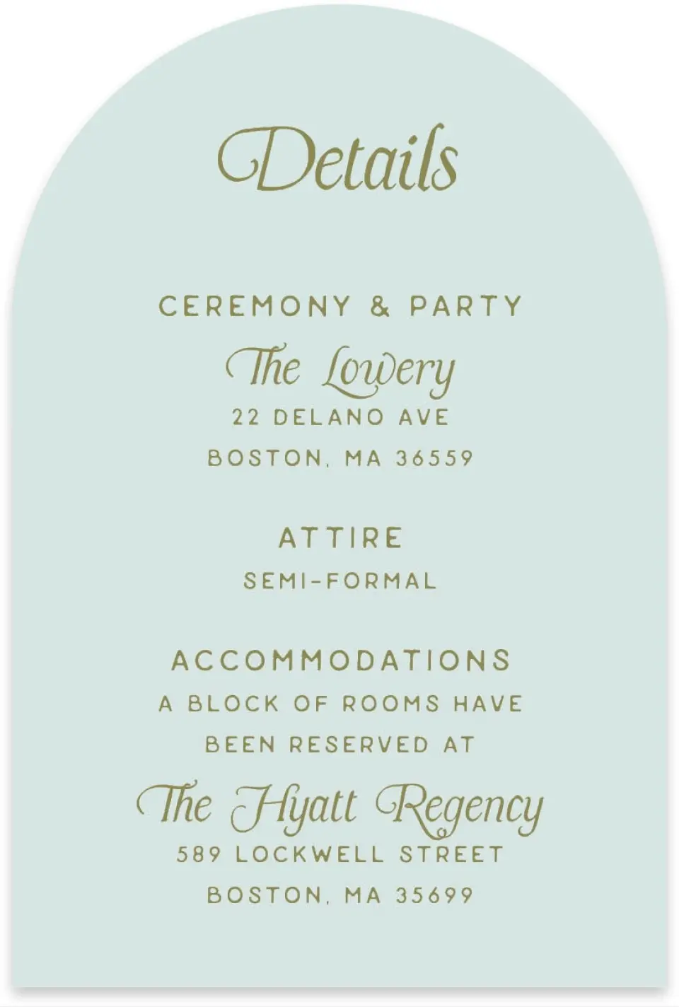This is a 4" x 6" Wedding Invitation Enclosure Card called The Rosemary printed in full color on Luxe Satin paper
