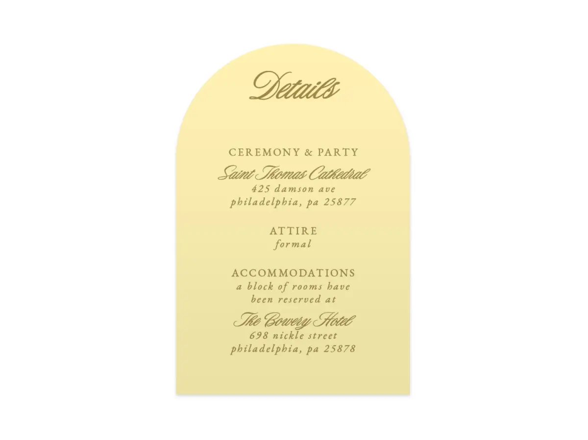 Wedding Invitation Shapes