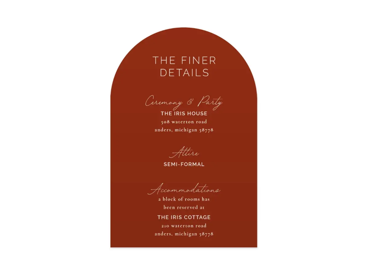 Wedding Invitation Shapes