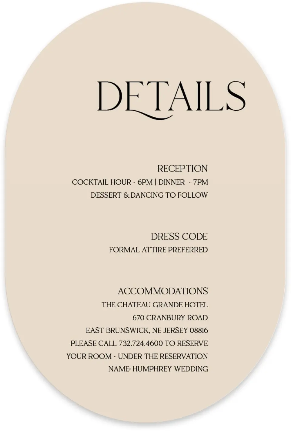 This is a 4" x 6" Wedding Invitation Enclosure Card called The Lucy printed in full color with Silver foil on Luxe Satin paper