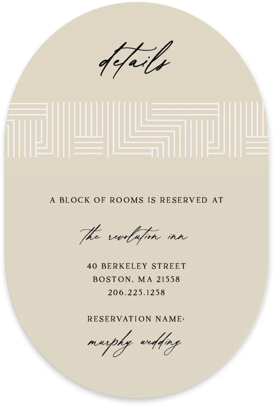 This is a 4" x 6" Wedding Invitation Enclosure Card called Love Maze printed in full color with Silver foil on Luxe Satin paper