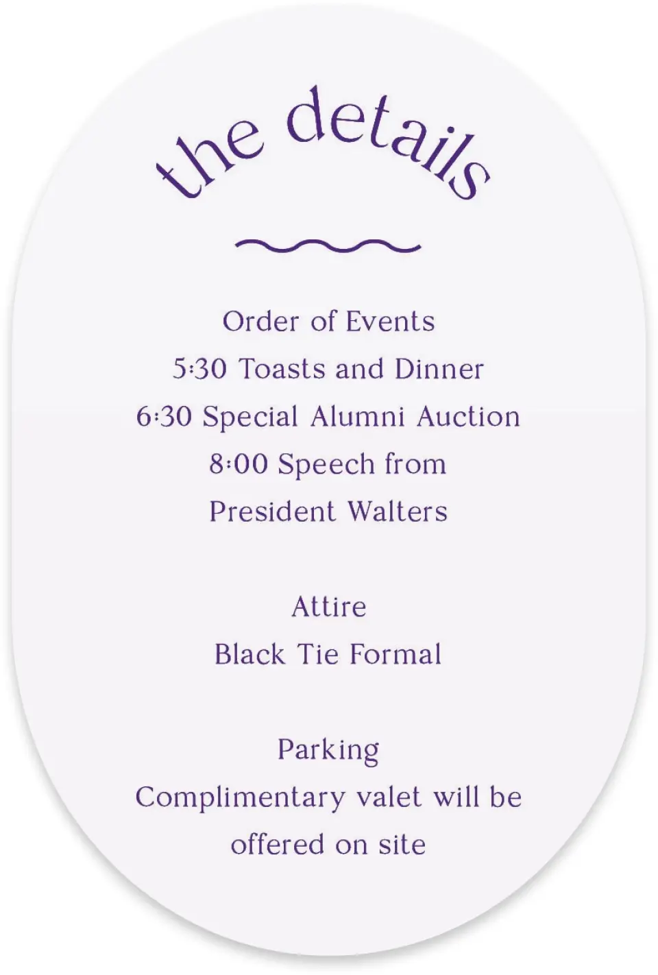 This is a 4" x 6" Wedding Invitation Enclosure Card called Scholarly Soirée printed in full color on Luxe Satin paper