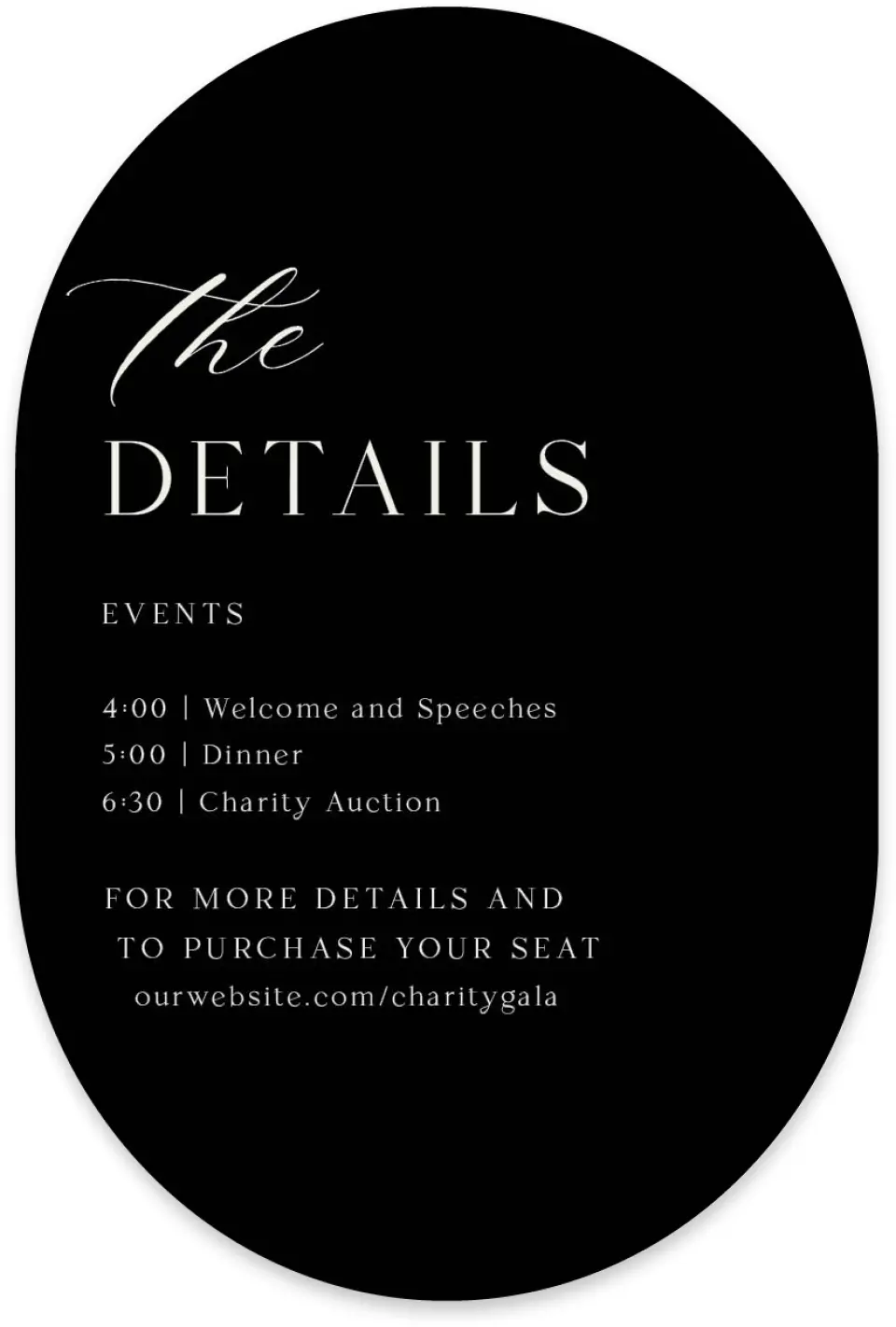 This is a 4" x 6" Wedding Invitation Enclosure Card called Giving Grace printed in full color on Luxe Satin paper