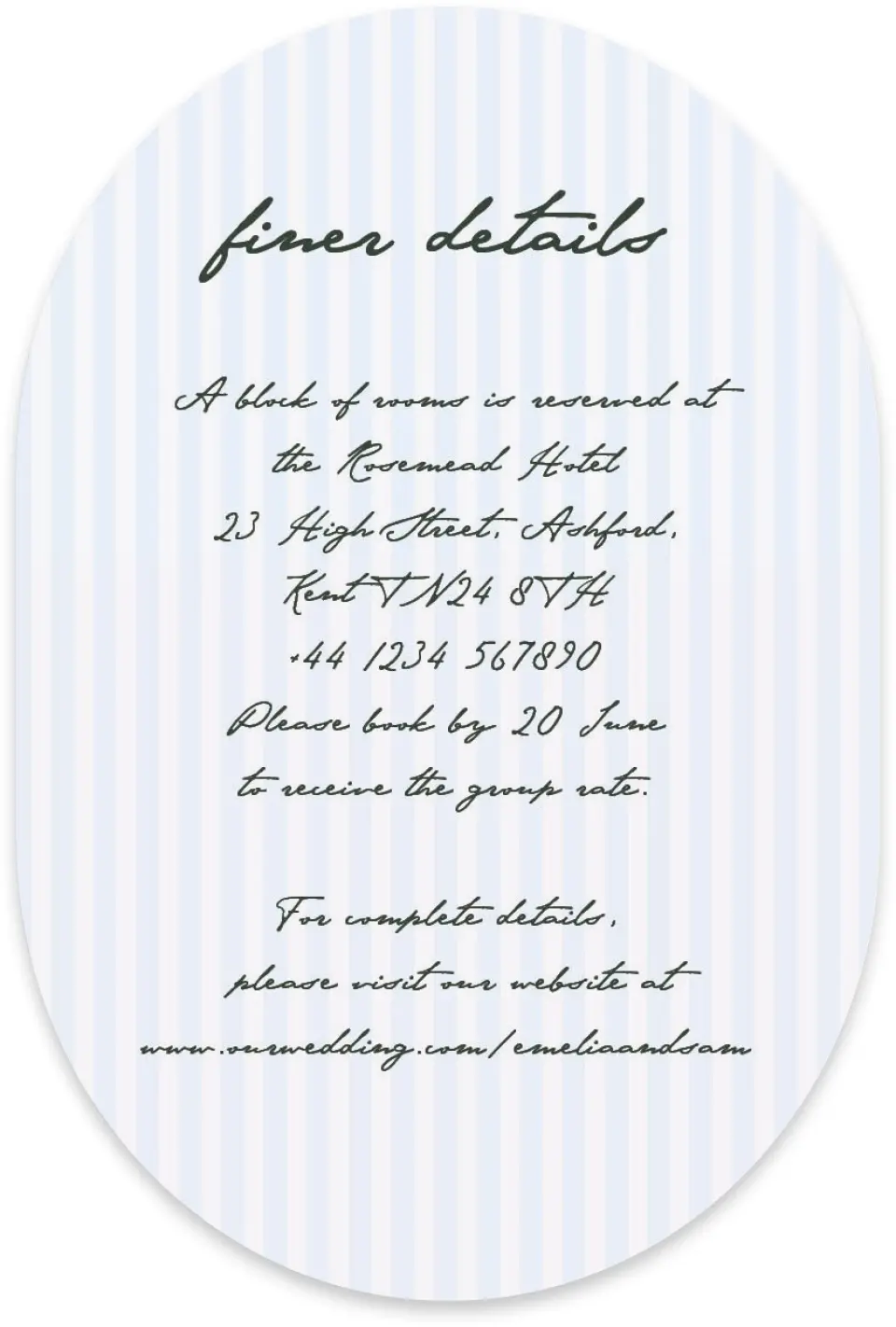 This is a 4" x 6" Wedding Invitation Enclosure Card called With Love printed in full color with Silver foil on Luxe Satin paper