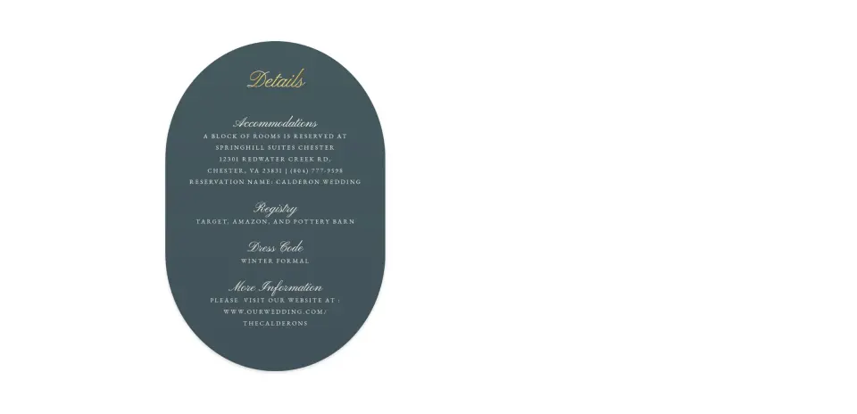 Wedding Invitation Shapes