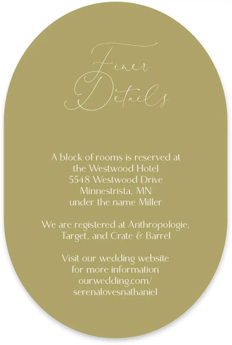 This is a 4" x 6" Wedding Invitation Enclosure Card called Fall Florals printed in full color with Silver foil on Luxe Satin paper