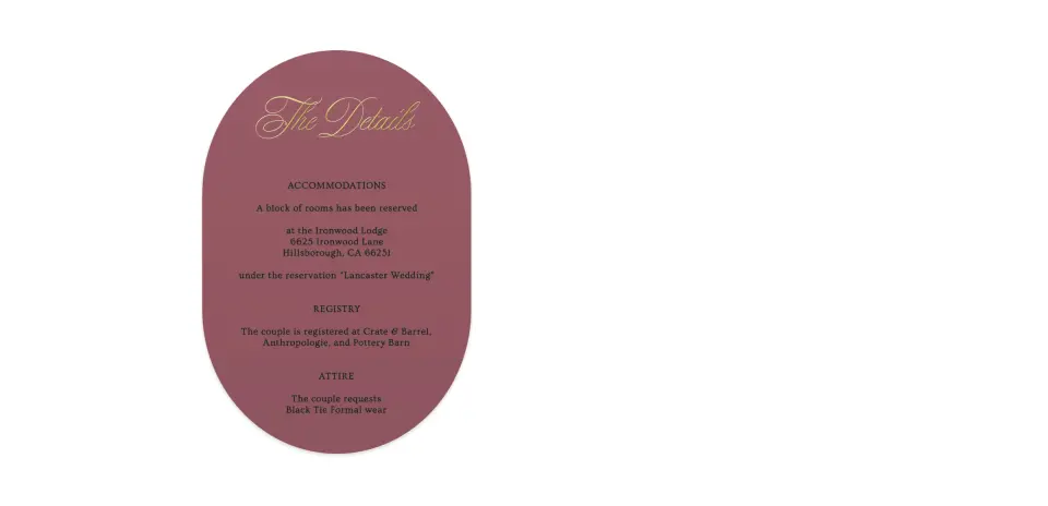Wedding Invitation Shapes