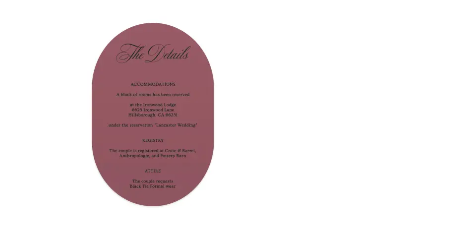 Wedding Invitation Shapes