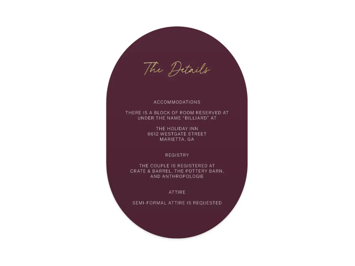 Wedding Invitation Shapes