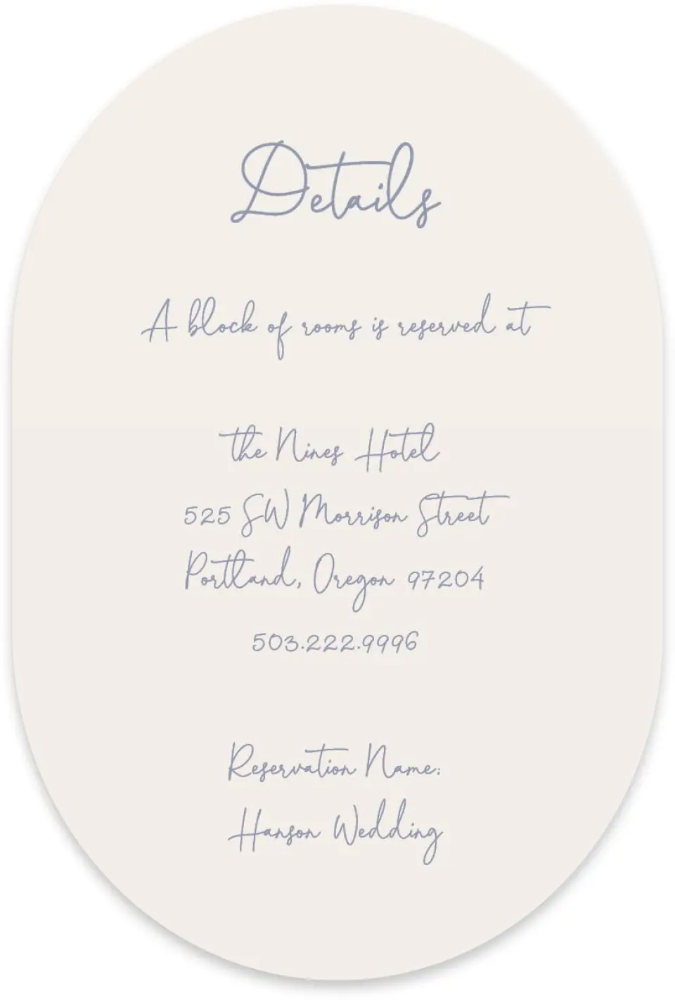This is a 4" x 6" Wedding Invitation Enclosure Card called Yours Truly printed in full color with Silver foil on Luxe Satin paper
