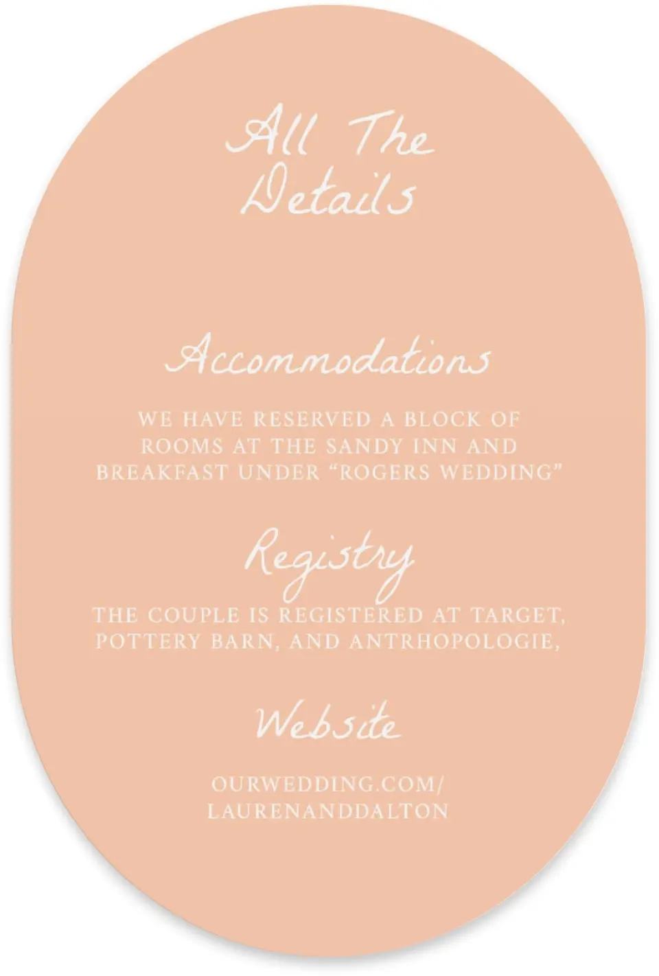 This is a 4" x 6" Wedding Invitation Enclosure Card called Ever After Blooms printed in full color with Silver foil on Luxe Satin paper
