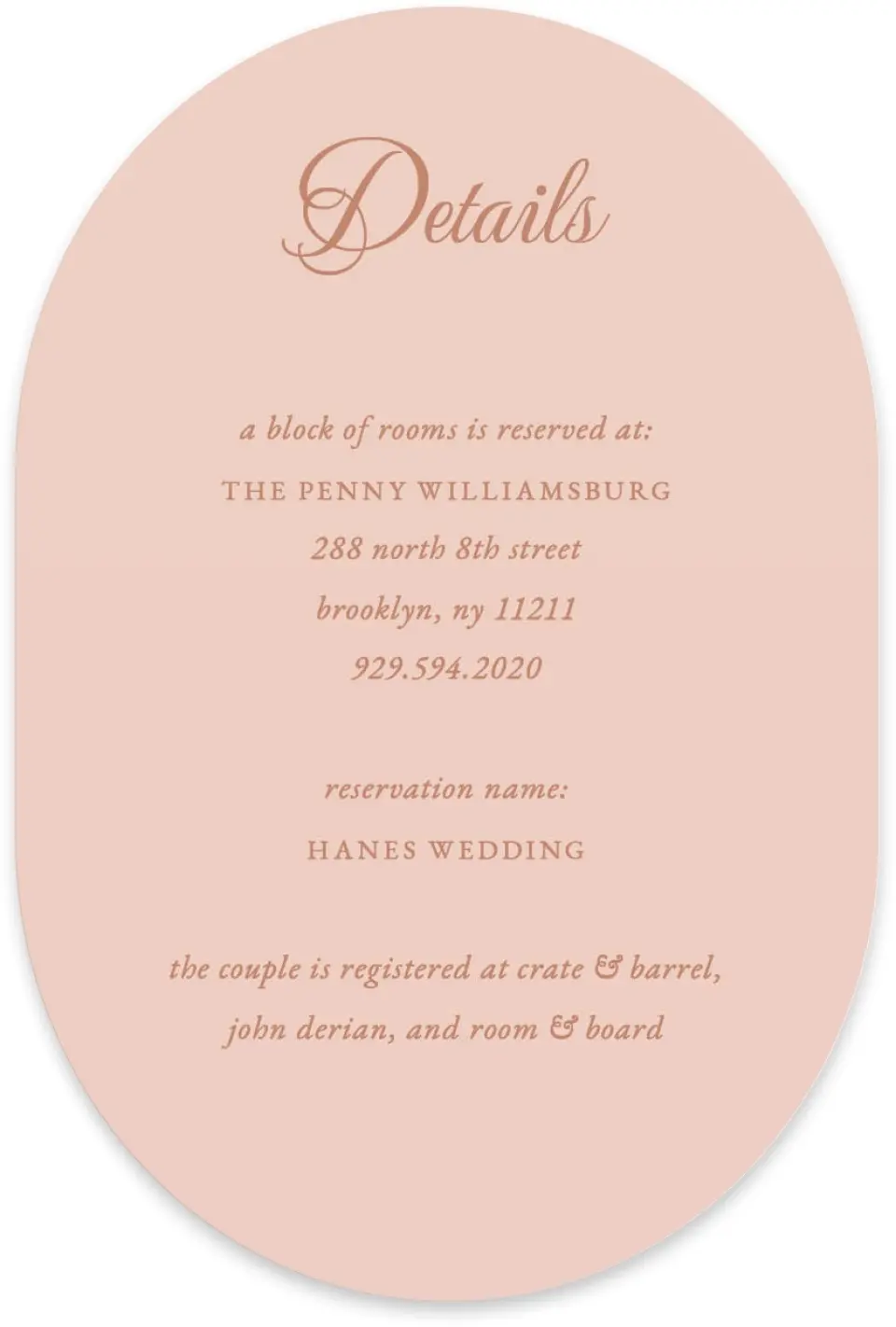This is a 4" x 6" Wedding Invitation Enclosure Card called Patterned Love printed in full color with Silver foil on Luxe Satin paper