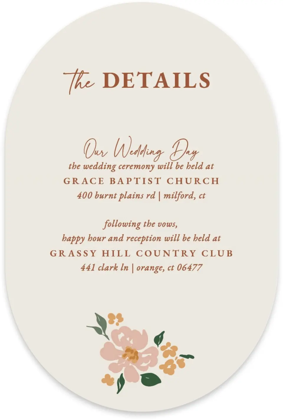 This is a 4" x 6" Wedding Invitation Enclosure Card called Plush Petals printed in full color with Silver foil on Luxe Satin paper
