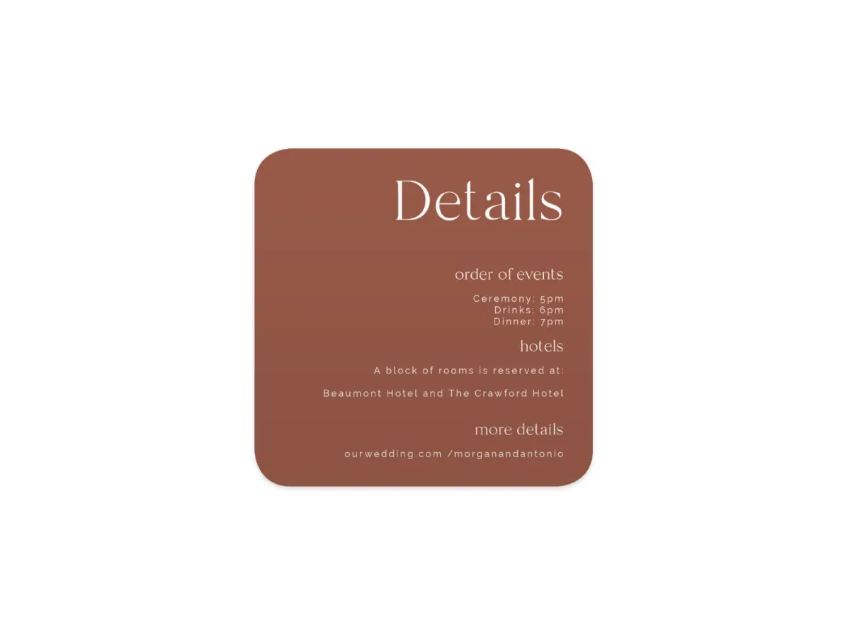 Wedding Invitation Shapes