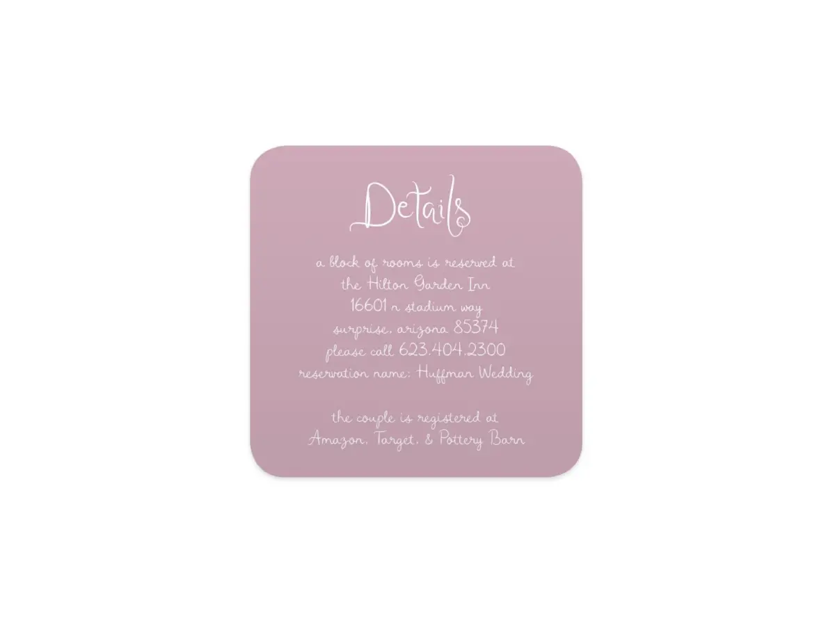 Wedding Invitation Shapes