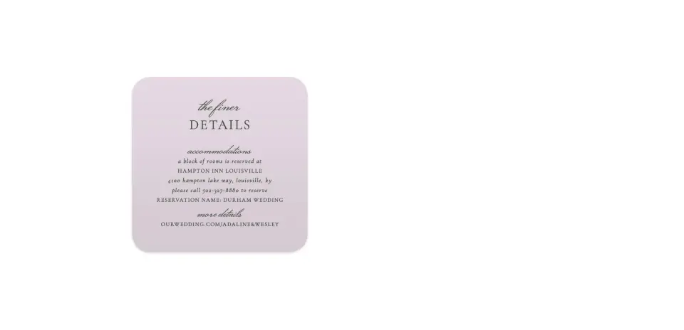 Wedding Invitation Shapes