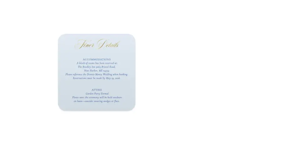 Wedding Invitation Shapes