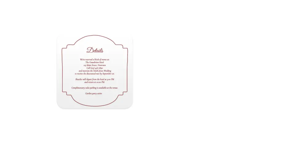 Wedding Invitation Shapes