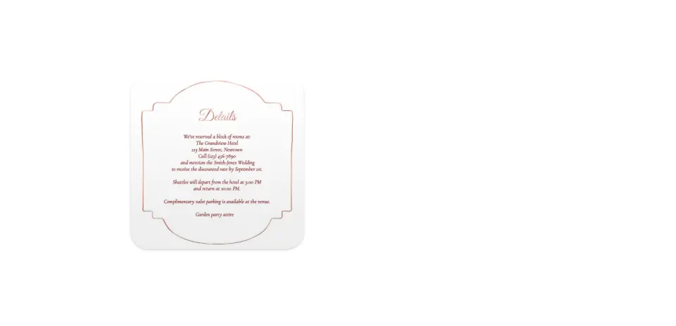 Wedding Invitation Shapes