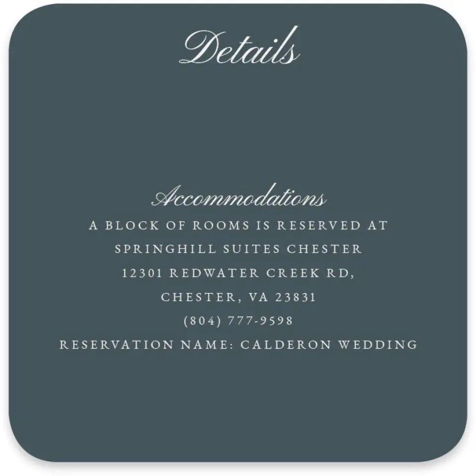 This is a 4" x 4" Wedding Invitation Enclosure Card called Heirloom Holly printed in full color on Luxe Satin paper