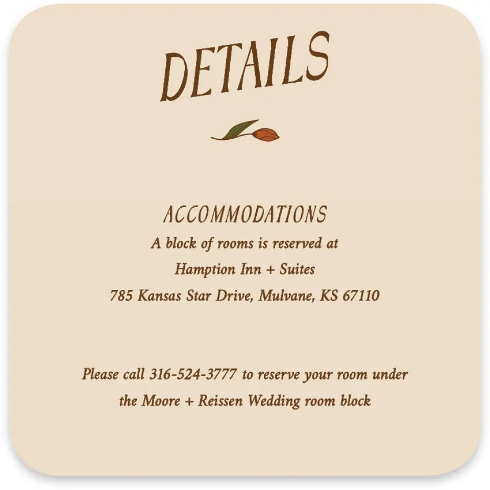 This is a 4" x 4" Wedding Invitation Enclosure Card called Wild + Bright printed in full color on Luxe Satin paper
