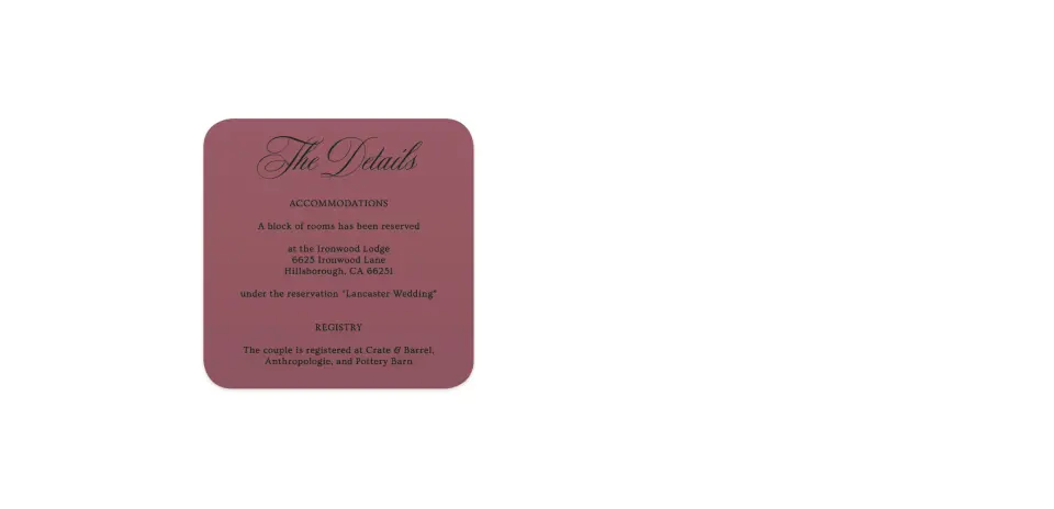Wedding Invitation Shapes