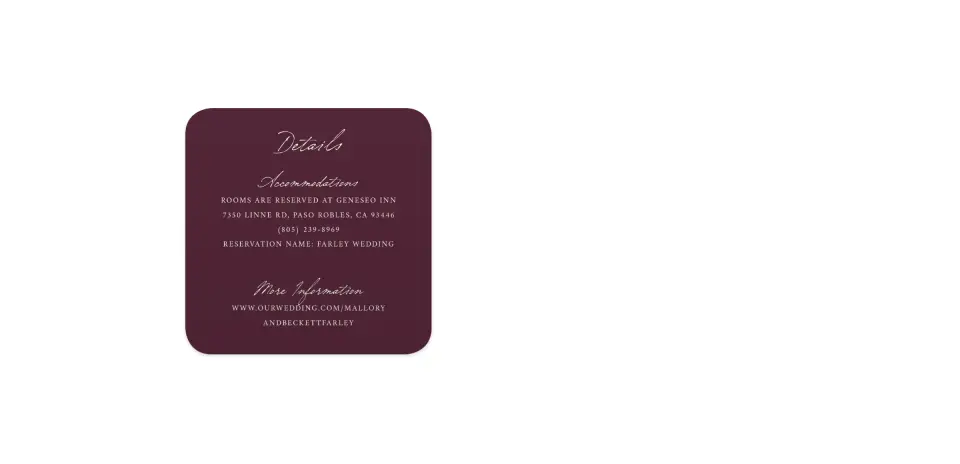 Wedding Invitation Shapes