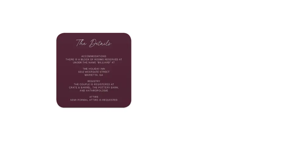 Wedding Invitation Shapes