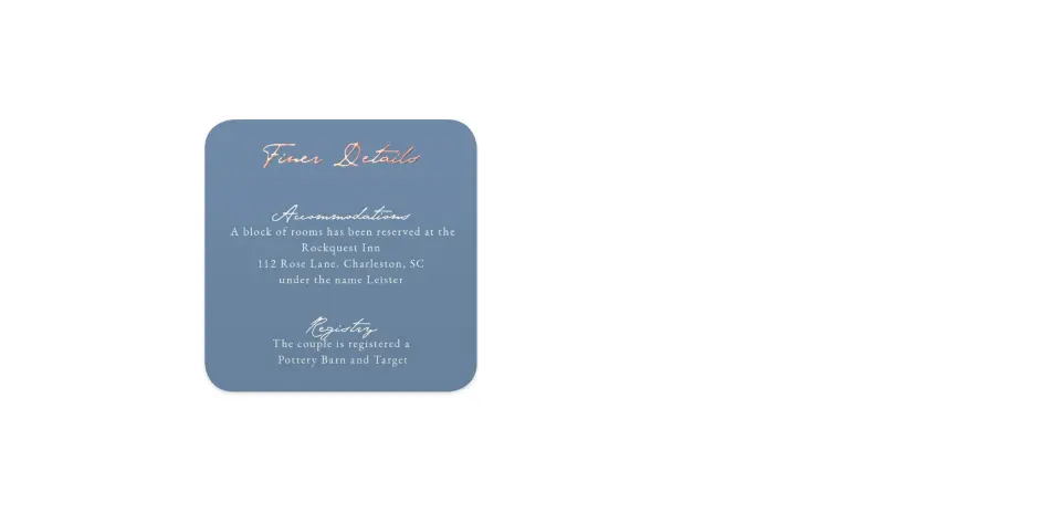 Wedding Invitation Shapes