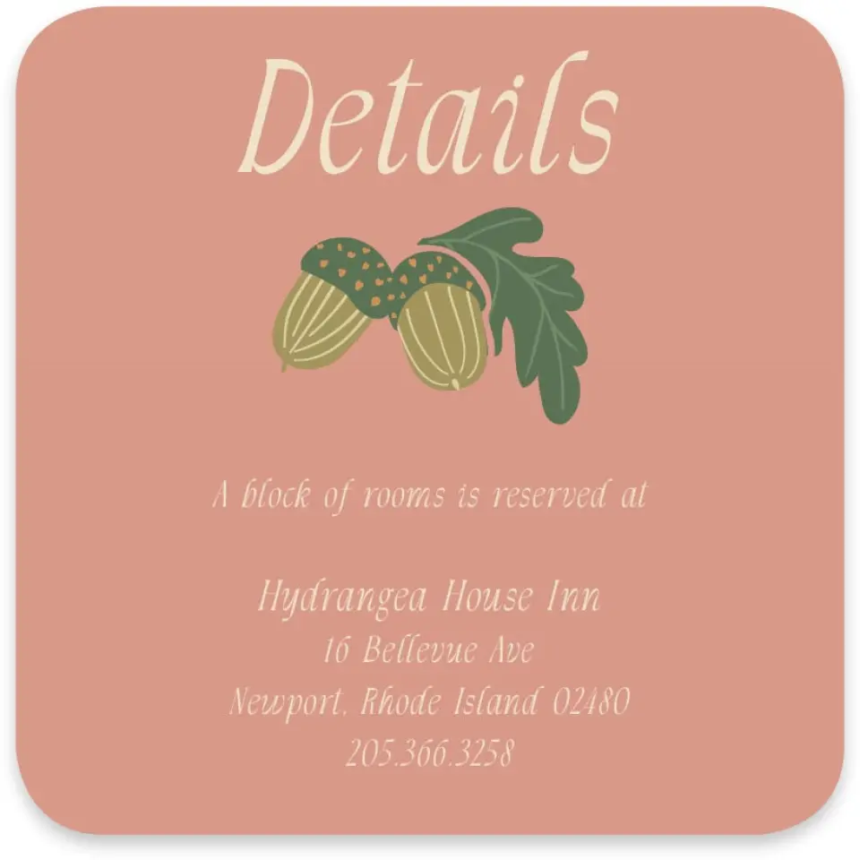 This is a 4" x 4" Wedding Invitation Enclosure Card called Regal Garden printed in full color with Silver foil on Luxe Satin paper
