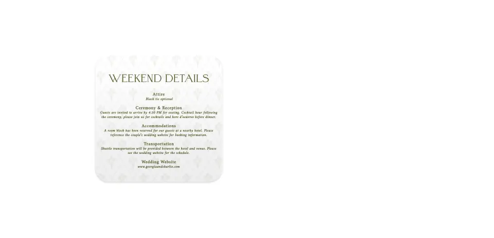 Wedding Invitation Shapes