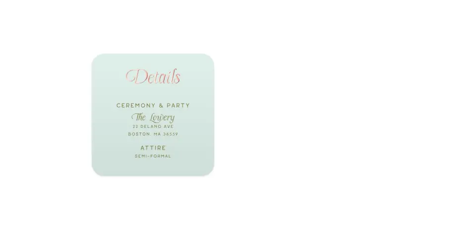 Wedding Invitation Shapes