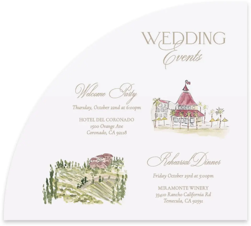 This is a 5" x 4½" Wedding Invitation Enclosure Card called Kensington printed in full color on Luxe Satin paper
