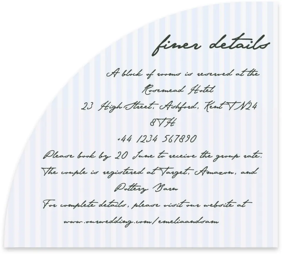 This is a 5" x 4½" Wedding Invitation Enclosure Card called With Love printed in full color on Luxe Satin paper