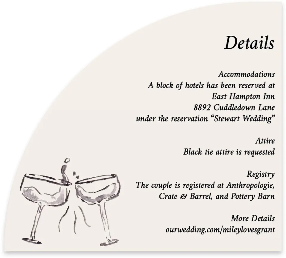 This is a 5" x 4½" Wedding Invitation Enclosure Card called Mi Amor printed in full color on Luxe Satin paper