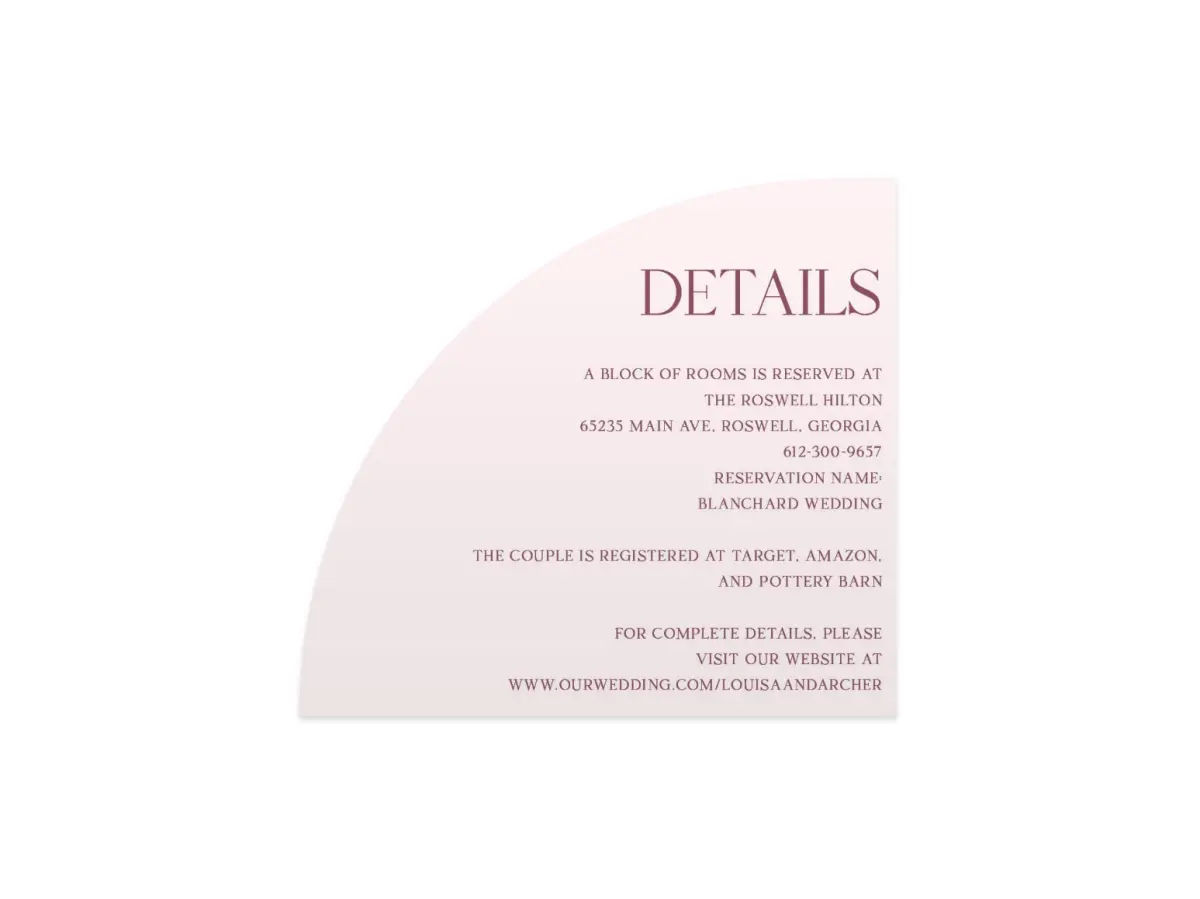 Wedding Invitation Shapes