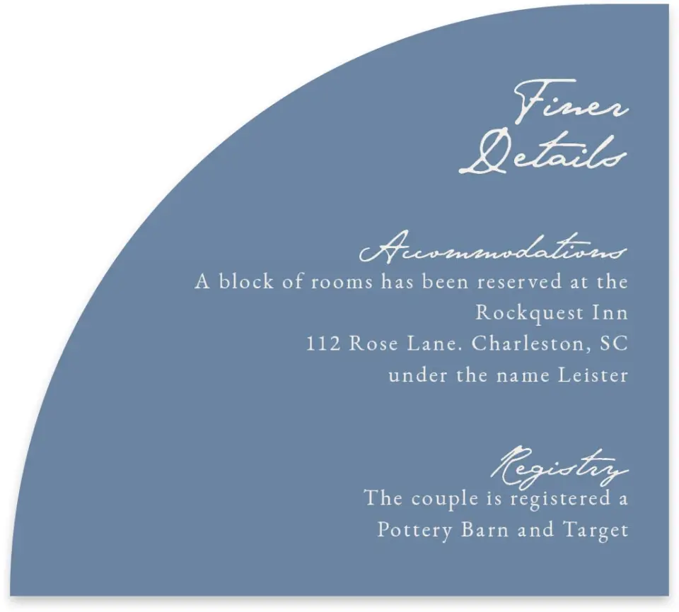 This is a 5" x 4½" Wedding Invitation Enclosure Card called Rosewood printed in full color on Luxe Satin paper